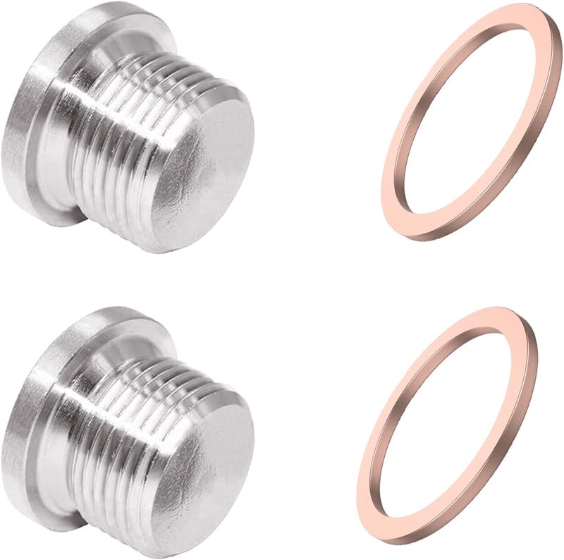 Olivia & Oliver 304 Stainless Steel Sensor Plug, M18x1.5 Universal Fit with Inner Hex Head Pipe Fitting Bung,Pack of 6 - Image 1